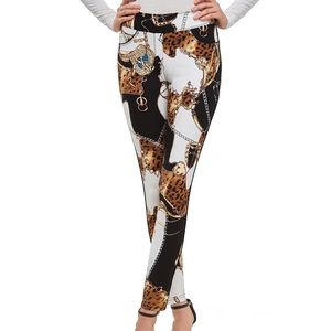 Peter Nygard Slims Luxe Ponte Scarf Print Jegging